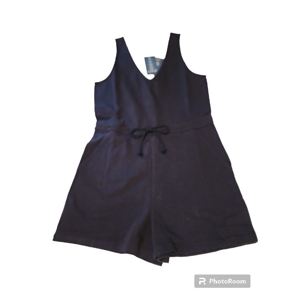 United By Blue Romper Drawstring Waist Sleeveless Casual Jumpsuit NEW